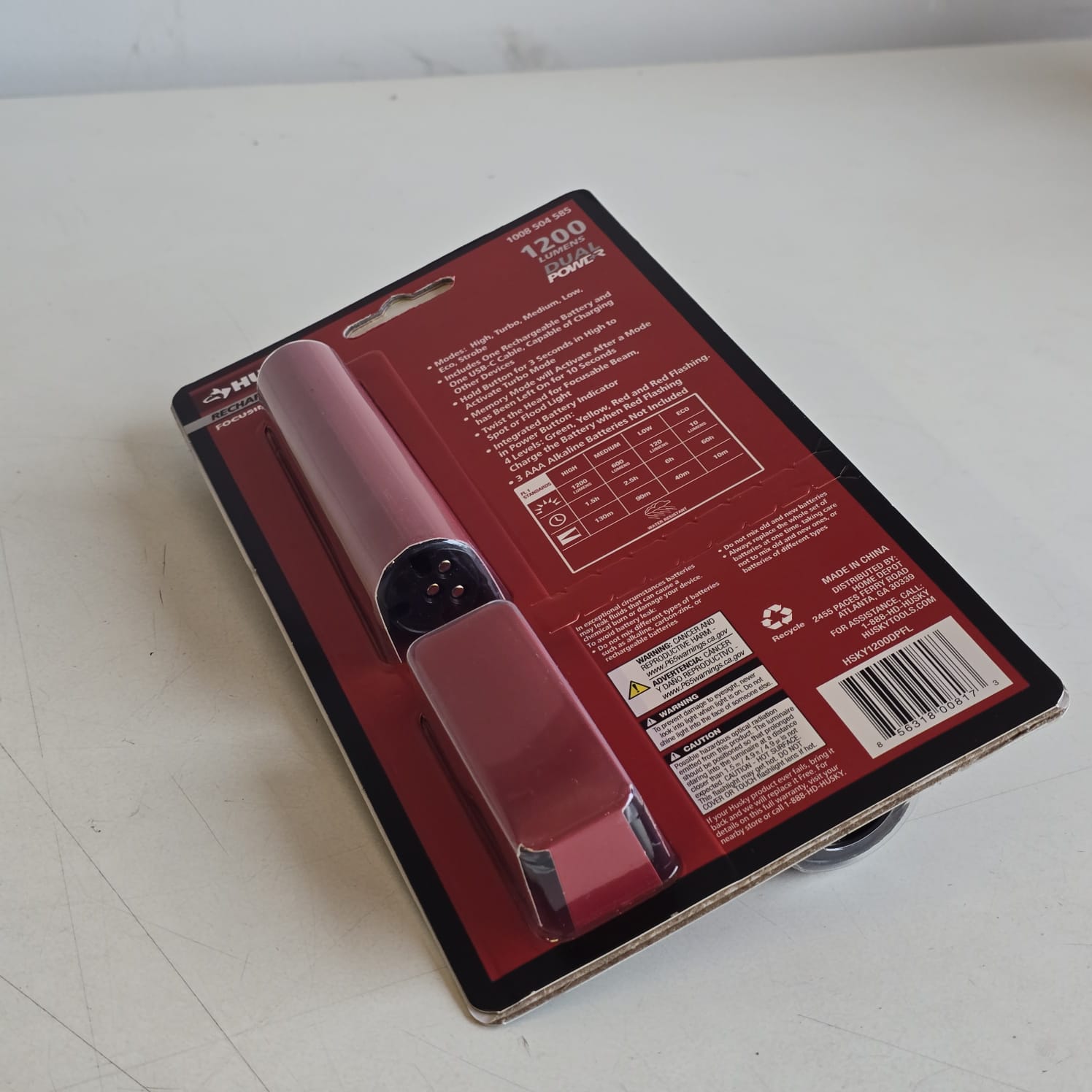 1200 Lumens Dual Power LED Rechargeable Focusing Flashlight with Rechargeable Battery and USB-C Cable Included (HSKY1200DPFL) 1200 Lumens Dual Power LED Rechargeable Focusing Flashlight with Rechargeable Battery and USB-C Cable Included (HSKY1200DPFL)